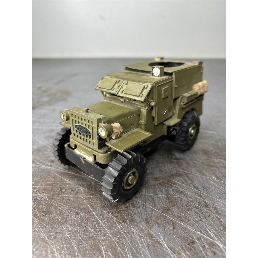 VTG Remco Mighty Mike Toy Jeep Motorized for Parts Repair‎ ALTERED FOR ARMY JEEP